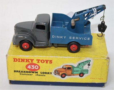 Lot 1419 - Dinky Toys, 430 Commer Breakdown truck in dark...