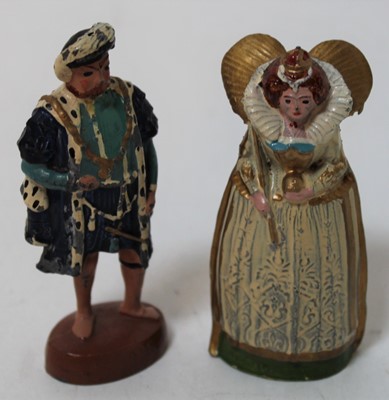 Lot 305 - Britains group of 2 hollowcast Madame Tussauds...