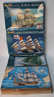 Lot 1044 - Revell group of 4 ship kits, to include the...