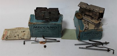 Lot 826 - Two Meccano Aero clockwork motors: No. 1 and...
