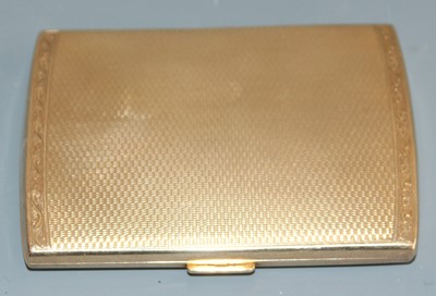 Lot 152 - An Art Deco 9ct gold pocket cigarette case,...