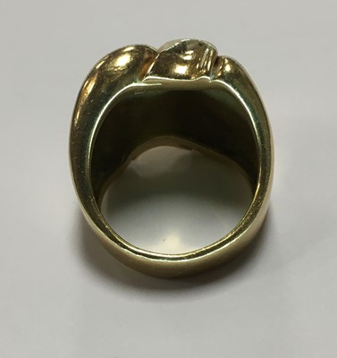 Lot 155 - A 1970s 18ct gold dress ring by Minas Spiridis,...