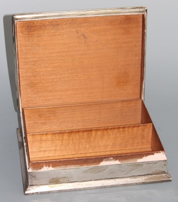 Lot 136 - A large Art Deco silver table-top cigar box,...
