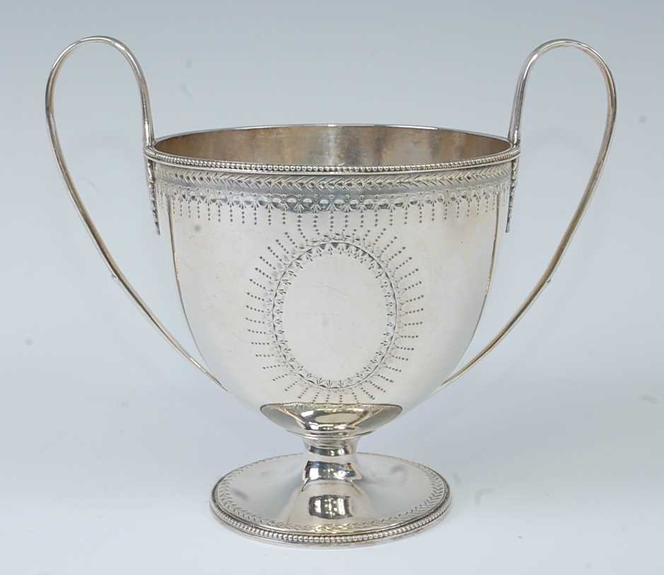 Lot 1161 - A George III silver twin handled cup, having...