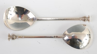 Lot 1165 - A pair of silver seal-top spoons, in the 16th...