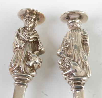 Lot 1166 - A pair of late Victorian silver seal-top...