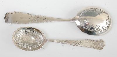 Lot 1167 - A late Victorian silver serving spoon together...