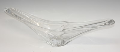 Lot 70 - A large Daum France heavy clear glass table...