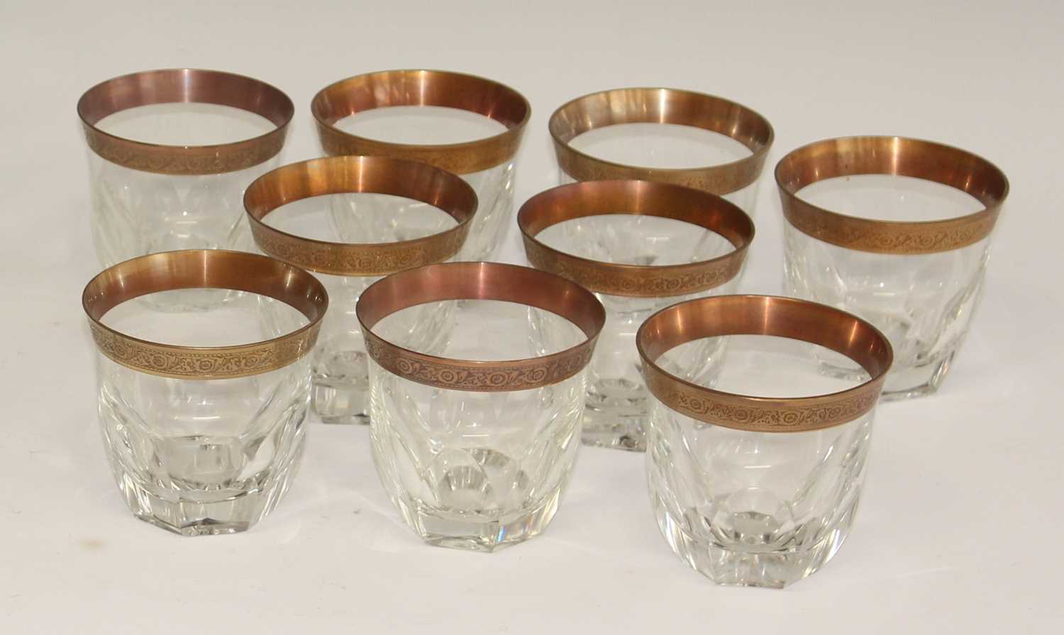 Lot 78 - A set of nine Bohemia Crystal glass tumblers,...