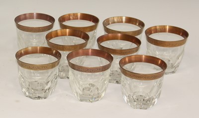 Lot 78 - A set of nine Bohemia Crystal glass...