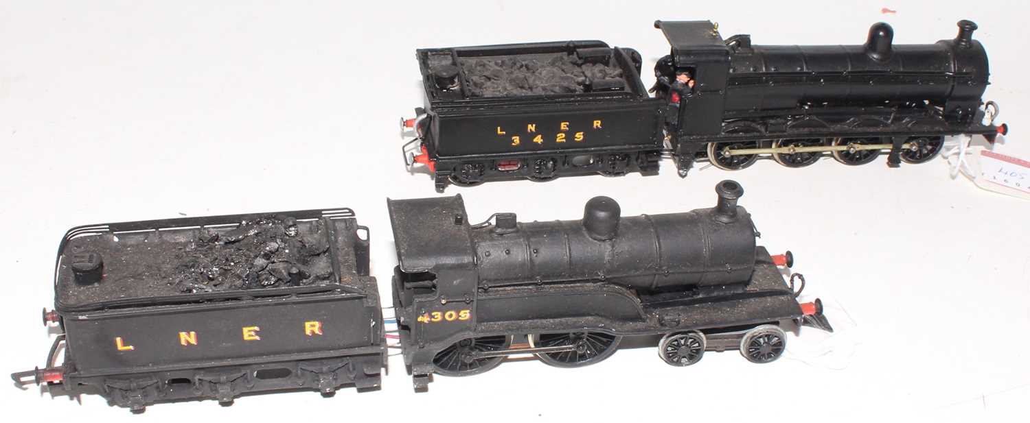 Lot 405 - Two kit built LNER locos and tenders, both...