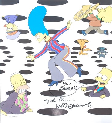 Lot 548 - The Simpsons, a colour print showing Bart...