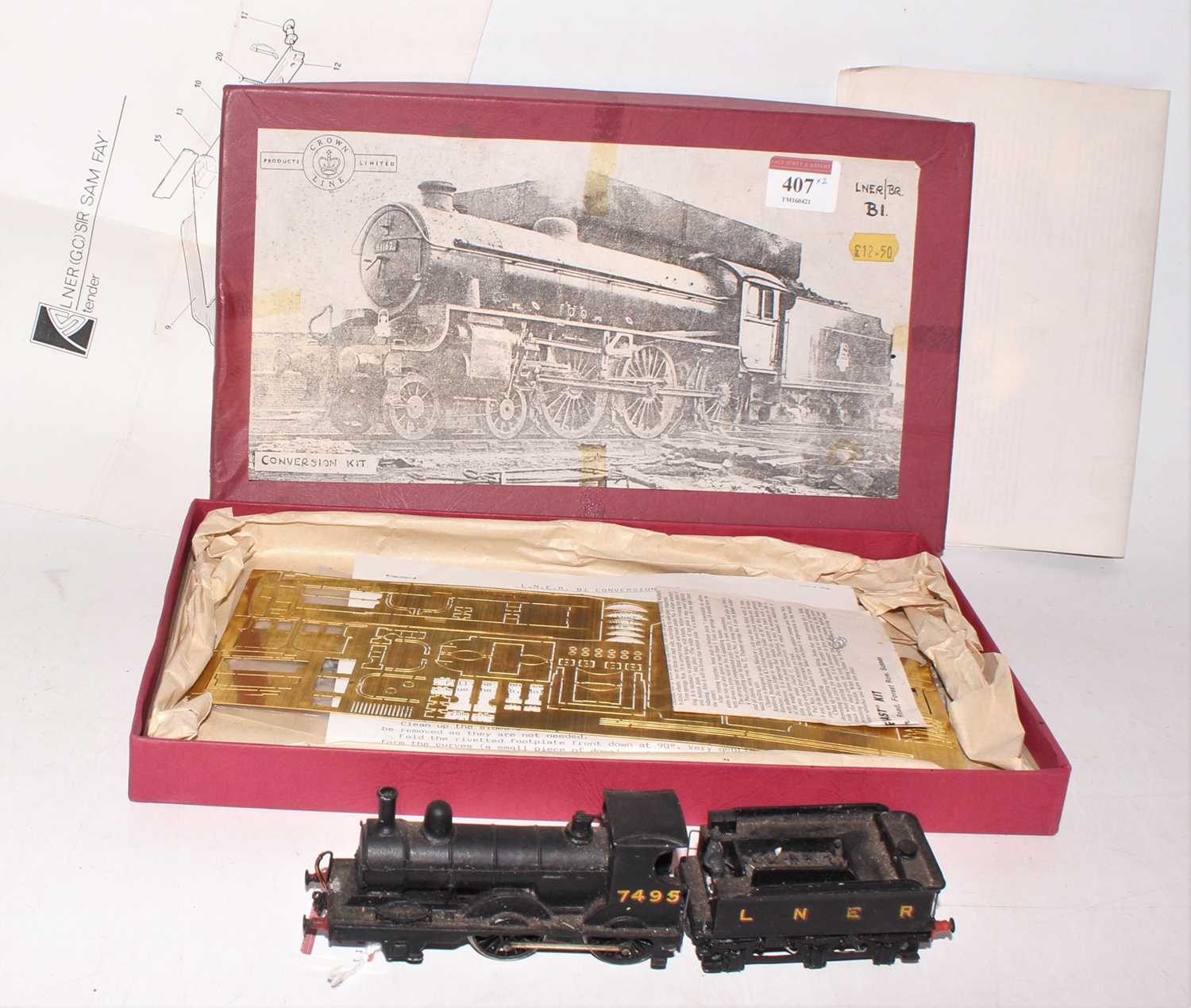Lot 407 - Kit built (McGowan) LNER E4 2-4-0 loco and...