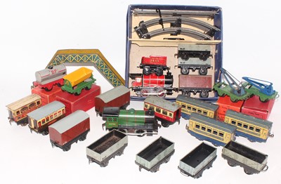 Lot 201 - Hornby train set M1 0-4-0 red loco and tender...