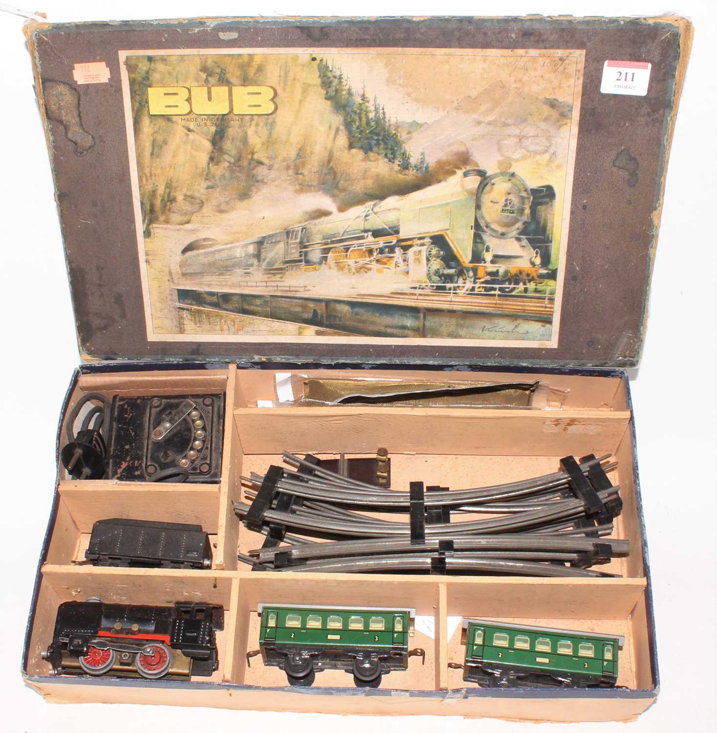 Lot 211 - Karl Bub electric train set comprising 0-4-0...