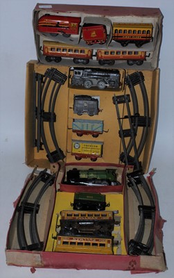 Lot 212 - Three train sets: Mettoy freight comprising...