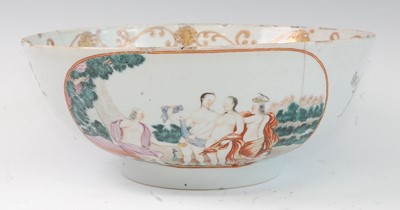 Lot 1301 - An 18th century Chinese famille verte footed...