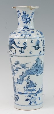 Lot 4 - A blue and white porcelain vase, possibly...