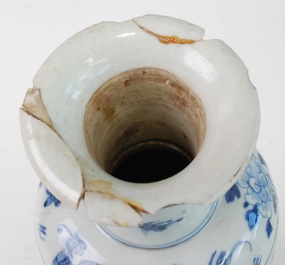 Lot 1300 - A blue and white porcelain vase, possibly...