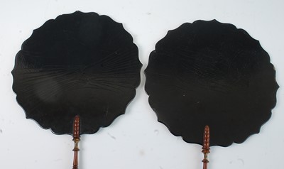 Lot 1273 - A pair of Victorian black lacquered...