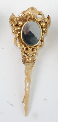 Lot 1276 - A 19th century French gilt metal posy holder,...