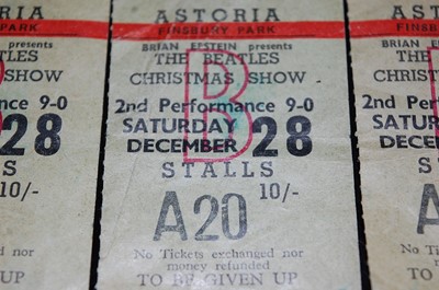 Lot 543 - The Beatles, a set of three ticket stubs from...