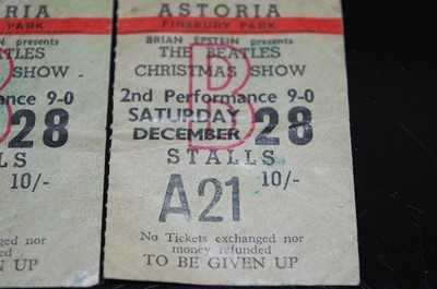 Lot 543 - The Beatles, a set of three ticket stubs from...