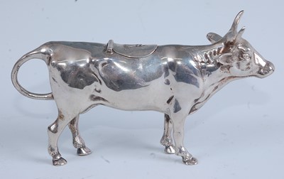 Lot 1172 - A circa 1900 German silver cow creamer,...