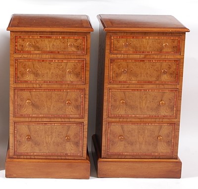 Lot 1382 - A pair of contemporary burr oak and...