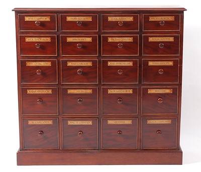 Lot 1469 - A Victorian style mahogany apothecary's...