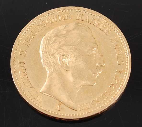 Lot 2075 - Kingdom of Prussia, 1900 gold 20 Mark, Wilhelm...