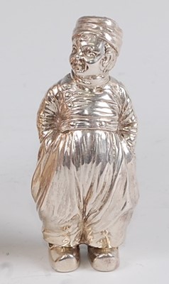 Lot 143 - A Continental silver novetly pepper shaker,...