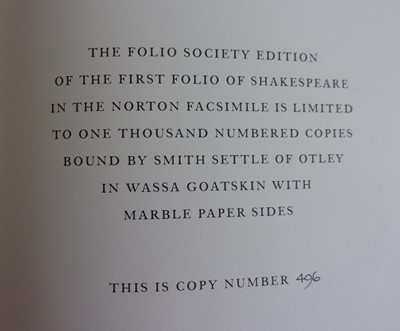 Lot 1009 - The First Folio of Shakespeare, Norton...