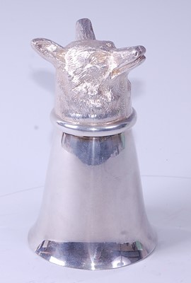 Lot 2513 - A contemporary silver plated stirrup cup,...