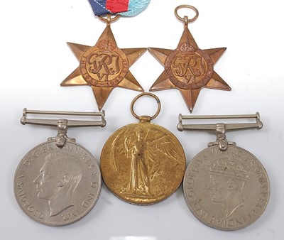 Lot 2126 - A WW I Victory medal, naming 1697 CPL. E.J....