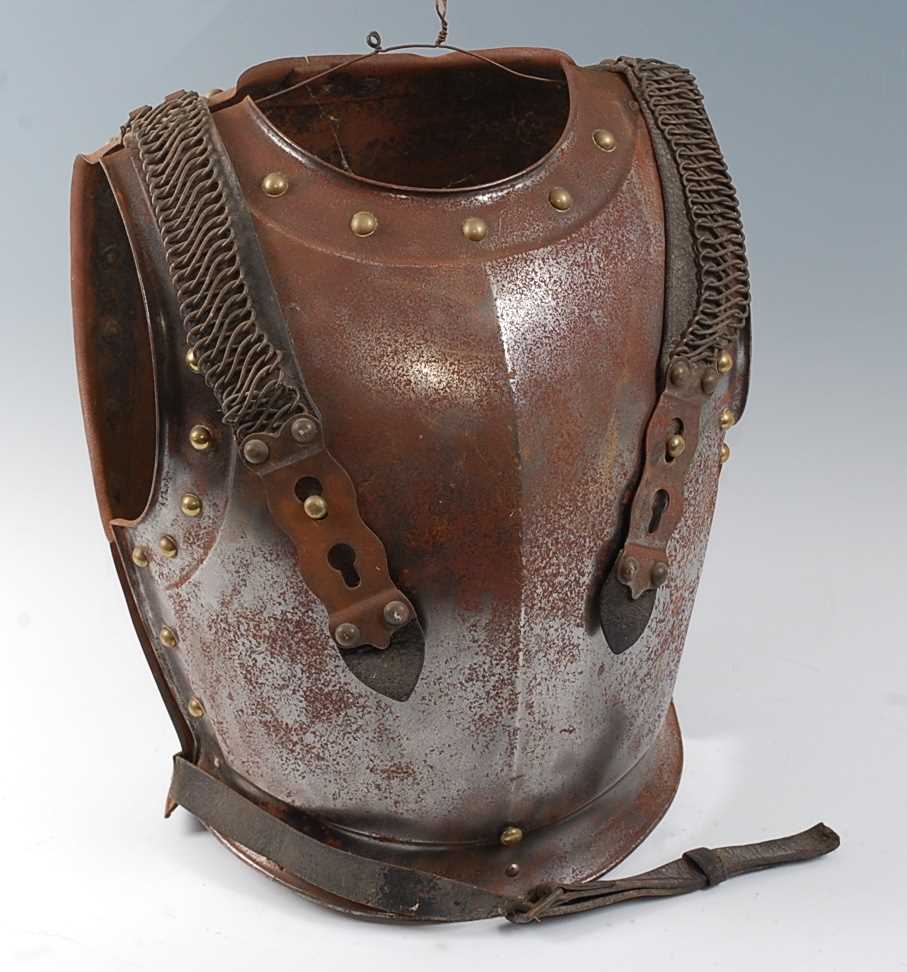 Lot 2401 - A 19th century French Cavalry cuirass, the...