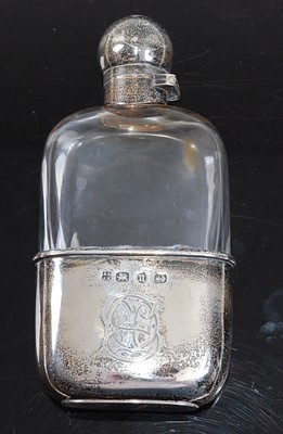 Lot 2505 - A late Victorian pocket hip flask, having a...
