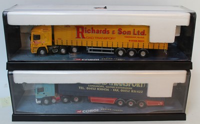 Lot 2321 - Four various plastic cased Corgi modern trucks...