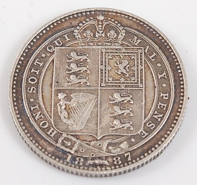 Lot 2209 - Great Britain, 1887 shilling, Victoria jubilee...