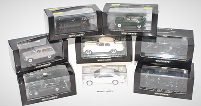 Lot 2342 - A group of 8 Minichamps boxed cars to include...