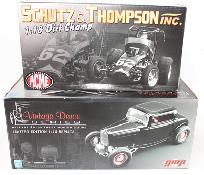 Lot 2371 - A group of two 1:18 scale Hot Rods, one by GMP...