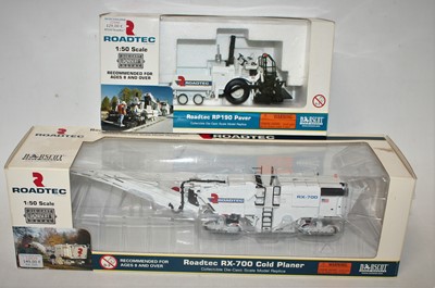 Lot 940 - A Norscot Roadtec 1/50 sale diecast group, two...