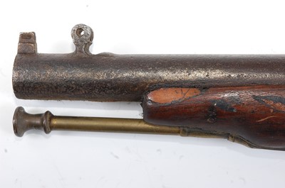 Lot 2268 - A 19th century English percussion pistol,...