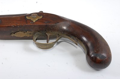 Lot 2268 - A 19th century English percussion pistol,...