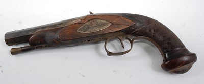 Lot 2269 - A 19th century Belgian percussion pistol, the...