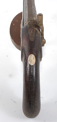 Lot 2270 - A 19th century percussion pistol, having a...