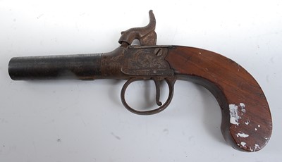 Lot 2273 - A 19th century box-lock percussion pistol,...