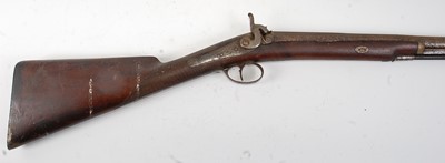 Lot 2530 - A 19th century percussion sporting gun, the...