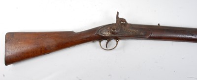 Lot 2288 - A 19th century percussion rifle, having an...