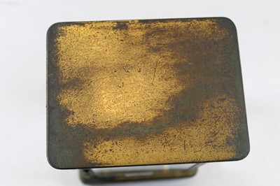 Lot 3 - A late 19th century lacquered brass cased four...